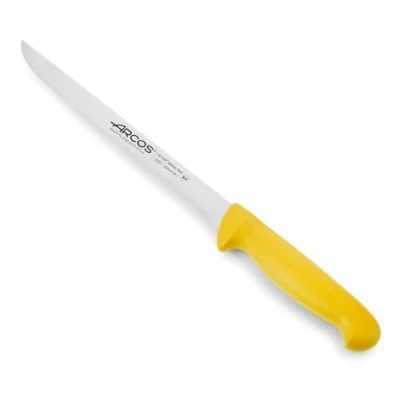 Afbeelding van Arcos Serie 2900, flexibel fileermes, 200 mm Nitrum roestvrijstalen lemmet, gespoten handvat van polypropyleen, geel