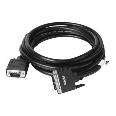 Image de Club 3D Câble adaptateur DVI A (M) pour HD 15 (VGA) 3 m vis moletées contacts flashés d&#039;or