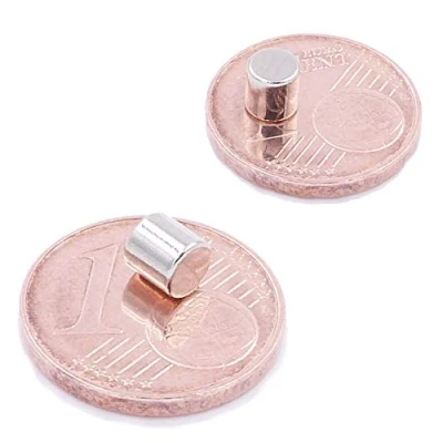 Afbeelding van Brudazon 10 mini schijfmagneten 4 x mm N52 sterke neodymium magneten extra voor modelbouw, foto, wit wandbord, handwerk schijf