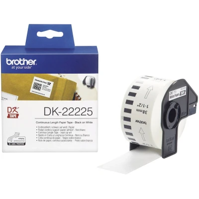 Afbeelding van Brother DK 22225 Etiket Zwart op wit (38 mm)