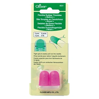 Afbeelding van Clover 6031 Zachte rubberen vingerhoedjes, roze 2, 16 mm