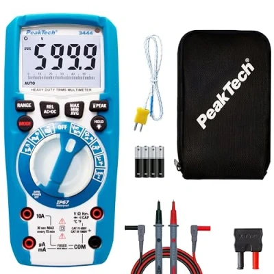 Afbeelding van Peaktech 3444 TRMS multimeter 1000V AC / DC IP67 CAT IV 600V