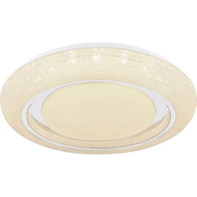 Afbeelding van Globo plafonniere Rada wit metaal 48 cm ingebouwde LED module 483111 28SH