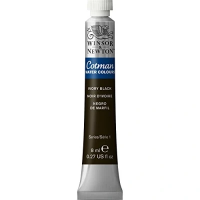 Afbeelding van Winsor &amp; Newton Cotman 8840100 aquarelverf Studio aquarel levendige kleuren van hoge kwaliteit met zeer goede afwerkingseigenschappen tube 8 ml ivoorzwart