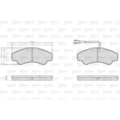 Afbeelding van VALEO 872919 Remblokkenset Vooras Incl. slijtage waarschuwingscontact Zonder slotschroefset, Voor zware omstandigheden FIAT: Ducato III Van