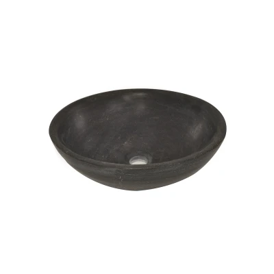 Afbeelding van Wiesbaden Raw waskom rond 40x14 cm hardsteen gezoet