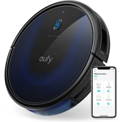 Afbeelding van eufy by Anker zuigrobot RoboVac 15C MAX, robotstofzuiger met BoostIQ technologie, 2000Pa zuigkracht WLAN connectiviteit, extreem slank, geluidsarm, voor harde vloeren tot middelhoge tapijten