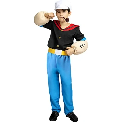 Afbeelding van FUNIDELIA Popeye Kostuum voor jongens Maat: 135 152 cm Blauw