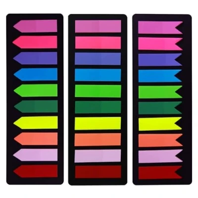 Afbeelding van OWLKELA 720pcs Plaknotities Instellen, Paginamarkeringen Sticky Index Tabs, Plakbriefjes, voor Het Tagge, [3 Ontwerpen, 10 Kleuren] Beschrijfbaar, Herpositioneerbaar
