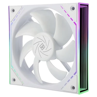 Afbeelding van Thermalright TL M12W ARGB CPU ventilator 120 mm met spiegeleffect, stil, 1500 tpm snelheid, wit, desktop PWM