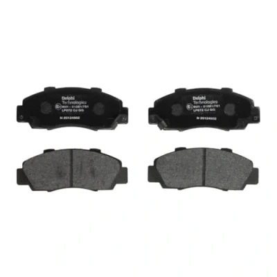 Afbeelding van DELPHI LP872 Remblokkenset Met akoestische slijtagewaarschuwing anti kreukplaat Zonder toebehoren HONDA: Integra II Coupe, CIVIC 6 Stufenheck