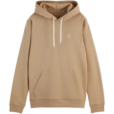 Afbeelding van Scotch &amp; Soda Seasonal CORE Badge LOGO Hoodie Sweater, Heren, Maat: Large, Sand