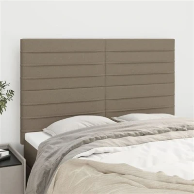 Afbeelding van vidaXL Hoofdborden 4 st 72x5x78/88 cm stof taupe