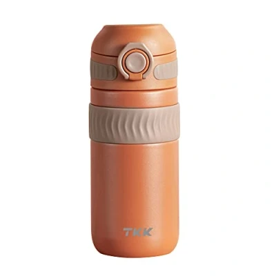 Afbeelding van Thermosbeker, 450 ml, roodbruin, koffiebeker van roestvrij staal, dubbelwandig geïsoleerd, lekvrij, voor koffie en thee