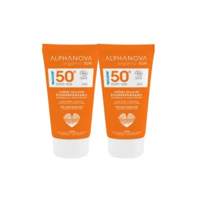 Afbeelding van Alphanova Sun Adulte Crème Solaire Très Haute Protection SPF50 + 50g Le Lot De 2