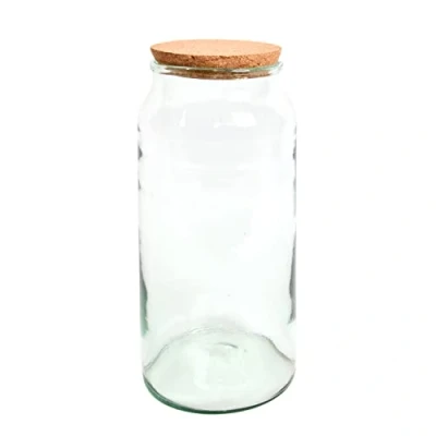 Afbeelding van Terrarium fles half open met kurk (18,5X18,5X41,5 CM)