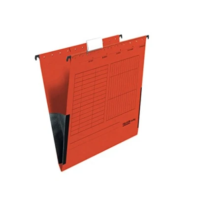 Afbeelding van Falken UniReg Hangmap, A4, met linnen randbescherming, rood, 5 stuks