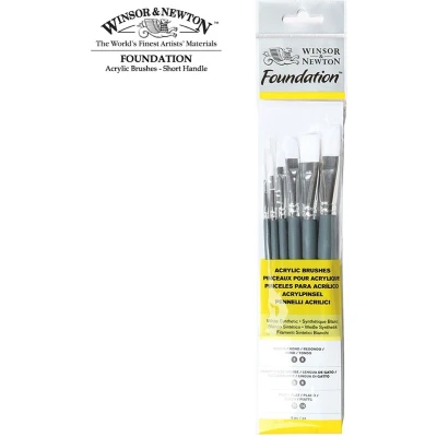 Afbeelding van Winsor &amp; Newton Foundation Acrylverf Penselen Set 1
