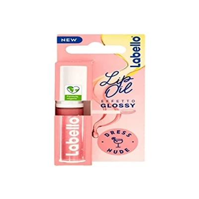 Afbeelding van Labello Lip Oil Glossy Effect Nude Robe 5,5 ml, volumineuze en hydraterende lipgloss, lippenolie met 100% natuurlijke oorsprong, glanzende lippen voor zachte stralende