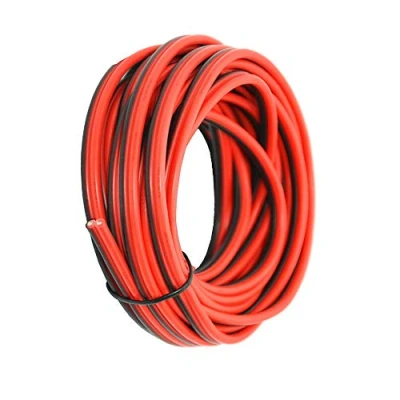 Afbeelding van TUOFENG 16 AWG siliconen elektrische draad 20 m [zwart 10 rood m] 2 parallelle geleiders zachte en flexibele 2,1 mm2 zuurstofvrije verbindingen vertind koperdraad