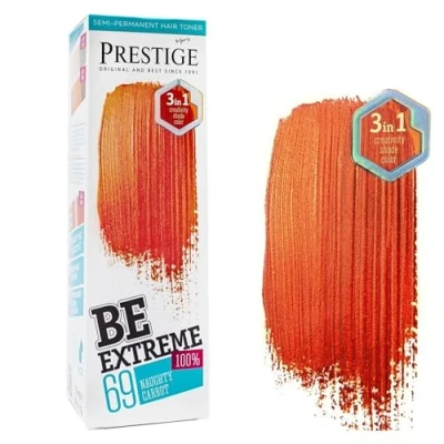 Afbeelding van Vip&#039;s Prestige Be Extreme 69 Naughty Carrot semi permanente haarkleur voor gekleurd of grijs haar, tijdelijk resultaat, zonder ammoniak, parabenen, PPD