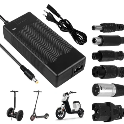 Afbeelding van oplader voor elektrische step: 42 V 2 A hoverboard met 6 aansluitingen, step, accu 36 V, scooter, hoverboard, eenwieler, driftboard, Xiaomi M365 Pro