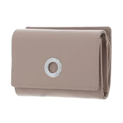 Afbeelding van Mandarina Duck Mellow Leather Wallet, reisaccessoires portemonnees voor dames, Warm Taupe
