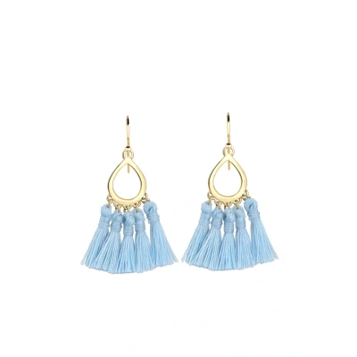 Afbeelding van Elli Festival BOHO LOOK Oorbellen, Dames, Maat: One Size, Light blue