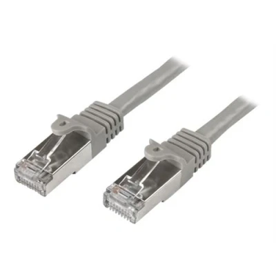 Image de StarTech.com Cable reseau Cat6 blinde SFTP sans crochet cordon Ethernet RJ45 anti accroc patch M/M de raccordement 50 cm gris