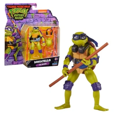 Afbeelding van Giochi Preziosi TU8056 Ninja schildpadden, 12 cm, met wapens, Donatello, speelgoed voor kinderen vanaf 4 jaar