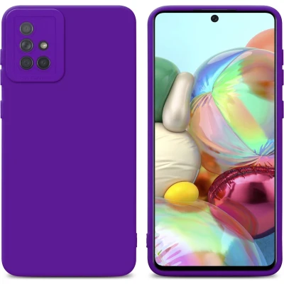 Afbeelding van Cadorabo Hoesje geschikt voor Samsung Galaxy A71 4G in Fluid DONKER PAARS Beschermhoes gemaakt van flexibel TPU silicone Cover Case