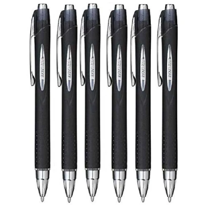 Afbeelding van Uni Ball SXN 210 Jetstream intrekbare rollerbalpen, brede punt, 1 mm, zwart, 6 stuks