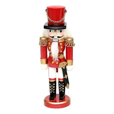 Afbeelding van Dekohelden24 Prachtig Notenkraker Soldaat Klassiek Rood 35 cm