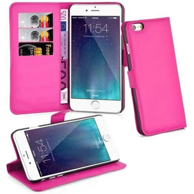 Afbeelding van Cadorabo Hoesje geschikt voor Apple iPhone 6 PLUS / 6S in KERSEN ROZE Beschermhoes met magnetische sluiting, standfunctie en kaartvakje Book Case Cover Etui