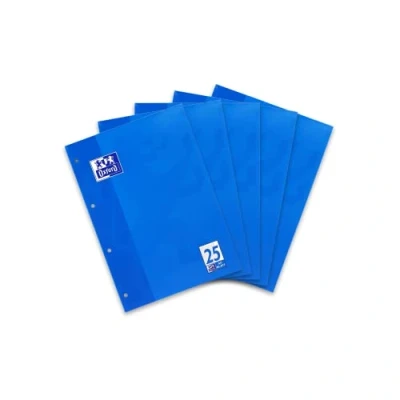 Afbeelding van Hamelin Paperbrands 384405025 bureaublok 50 vellen A4 gelinieerd met marge 90 g/m² 9 mm optisch papier (import Duitsland) 5 stuks
