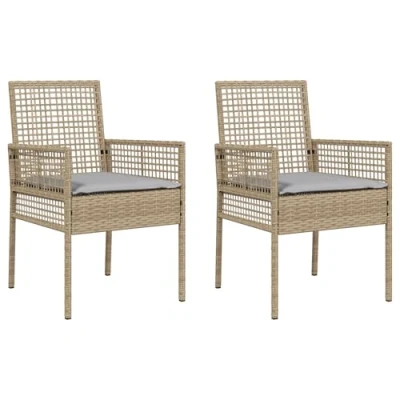 Afbeelding van vidaXL Buitenstoelen Beige Riet 53 x 60 85 cm Duurzaam