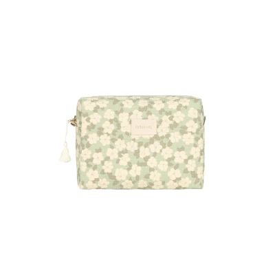 Afbeelding van Nobodinoz Waterproof Vanity Case Toilettas Diva Opera Green Sakura