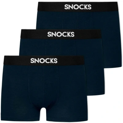 Afbeelding van Snocks 3 PACK Premium Boxer Onderbroeken, Heren, Maat: Large, Blau