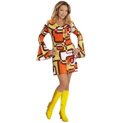 Afbeelding van W WIDMANN MILANO Party Fashion Disco kostuum in jaren &#039;70 stijl, buizen, jurk, dansfeest, carnaval