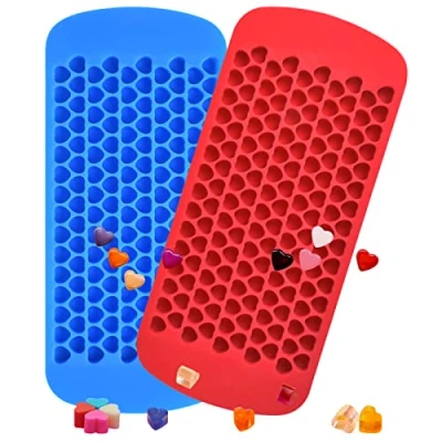 Afbeelding van NATUCE 2 stuks 150 roosters ijsblokjesvorm van siliconen, in hartvorm, BPA vrij, voor whisky, cocktail, melk, sap, chocolade en baby Jelly Sweets Pet Treats