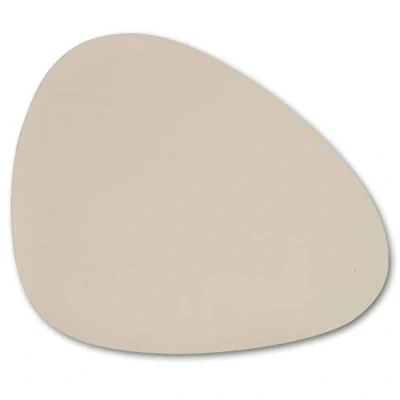 Afbeelding van Zeller Placemats lederlook beige 34 x 42 cm tafel dekken onderleggers