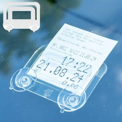 Afbeelding van Parkeervergunninghouder Voor voorruit Transparant Met zuignappen de van auto
