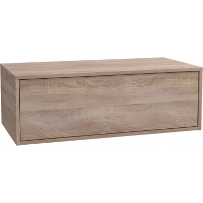 Afbeelding van Hangend wastafelmeubel Licht naturel 94 cm TEANA II L x H 32 D 47