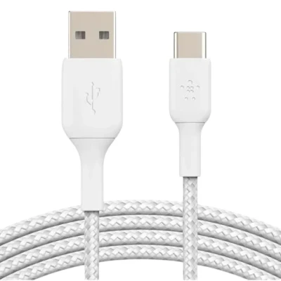 Afbeelding van Belkin Boost Charge USB C Gevlochten Kabel 1 Meter Wit