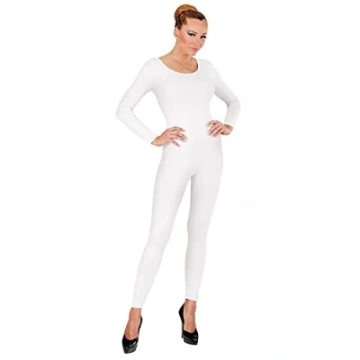 Afbeelding van Widmann Dans &amp; Entertainment Kostuum Unicolor Body Volwassen, Lang, Wit Vrouw / Beige XL Carnavalskleding Verkleedkleding