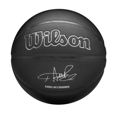 Afbeelding van Wilson NBA Player Evergreen Bskt Giannis, Unisex, Zwart, basketbal, maat: 7