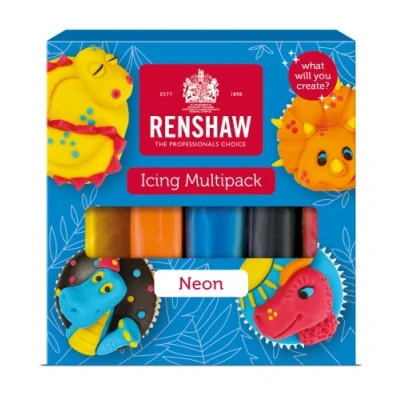 Afbeelding van Renshaw Rolfondant Multipack Neon Kleuren 5x100g