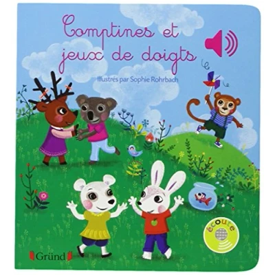 Afbeelding van Comptines et jeux de doigts Livre sonore avec 6 puce Dès 1 an