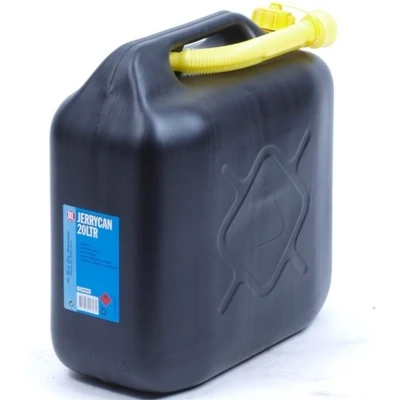 Afbeelding van Zwarte brandstof jerrycan 20L