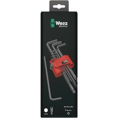 Image de WERA 950/9 Hex Plus 6 SB SiS jeu de clés à douilles métriques BlackLaser 9 pièces 05073596001
